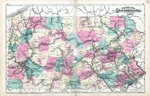 Pennsylvania Railway Map, Washington County 1876